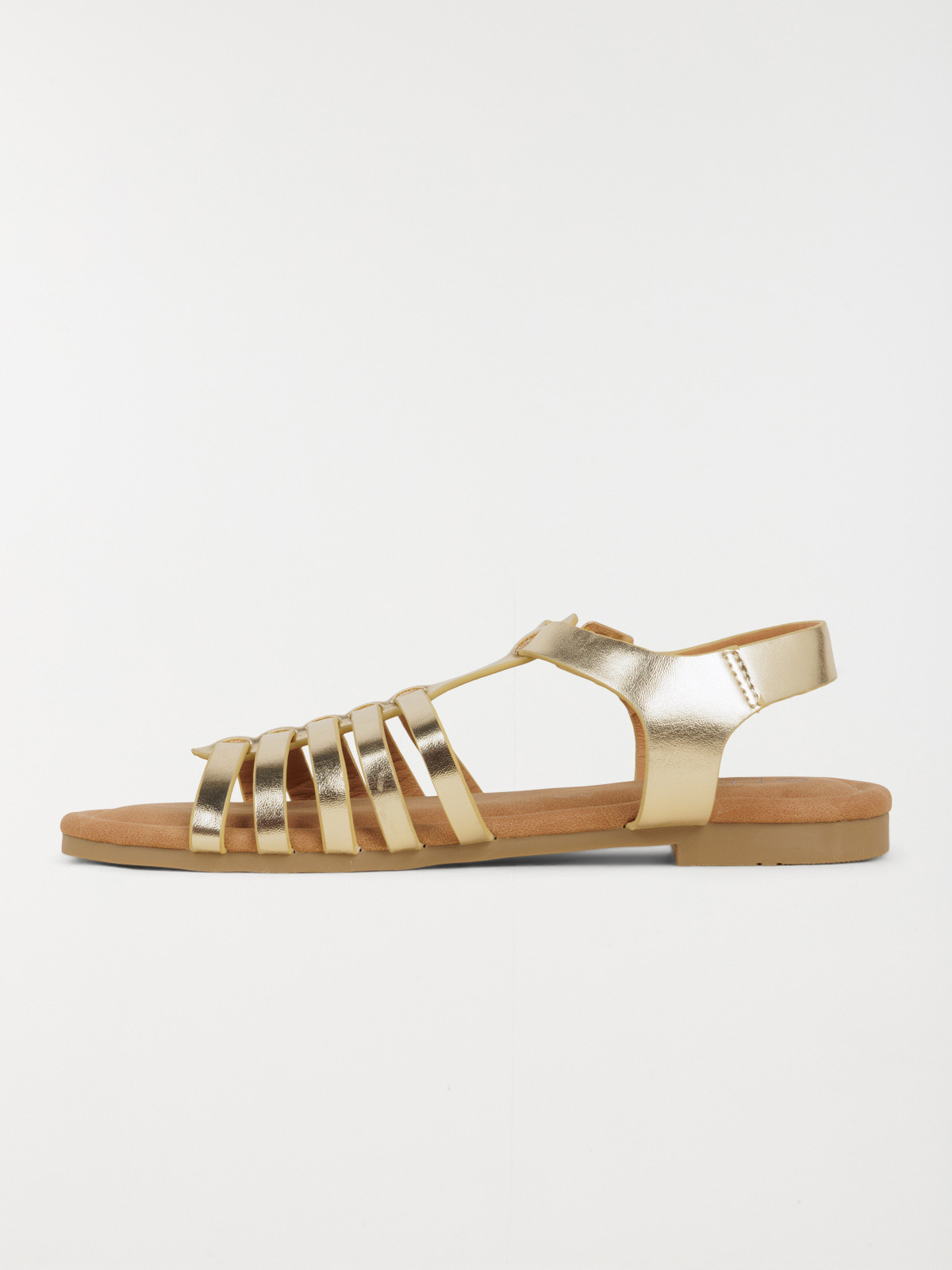 Sandales dorées plates femme (36-41)