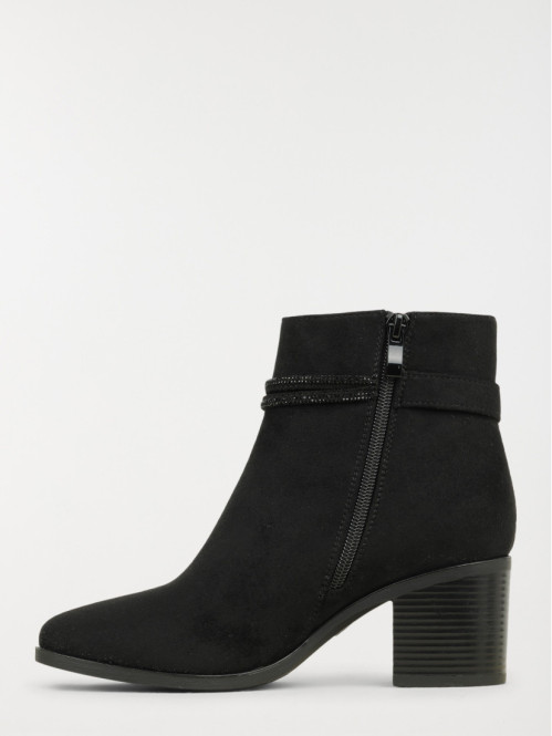 Bottines noires bride femme...