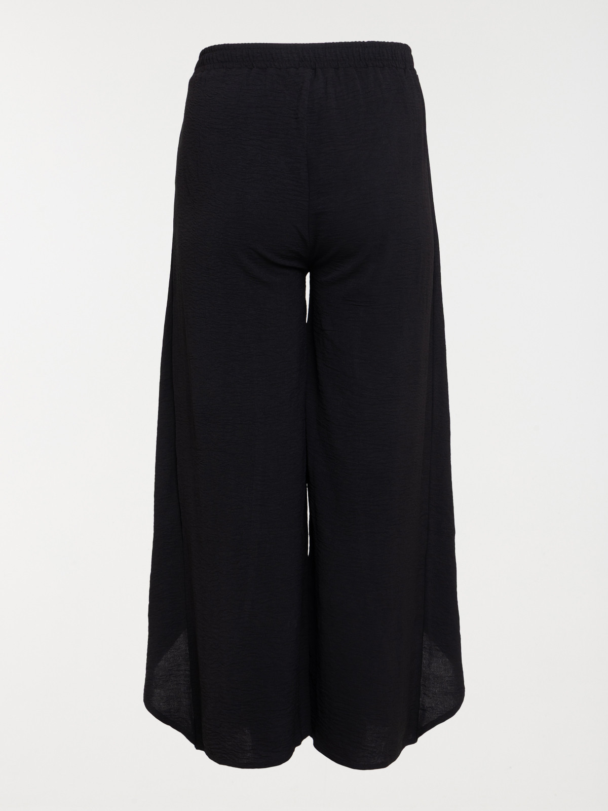 Pantalon noué noir grande taille femme