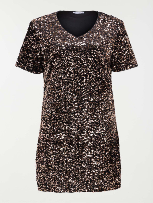 Robe courte sequins grande...