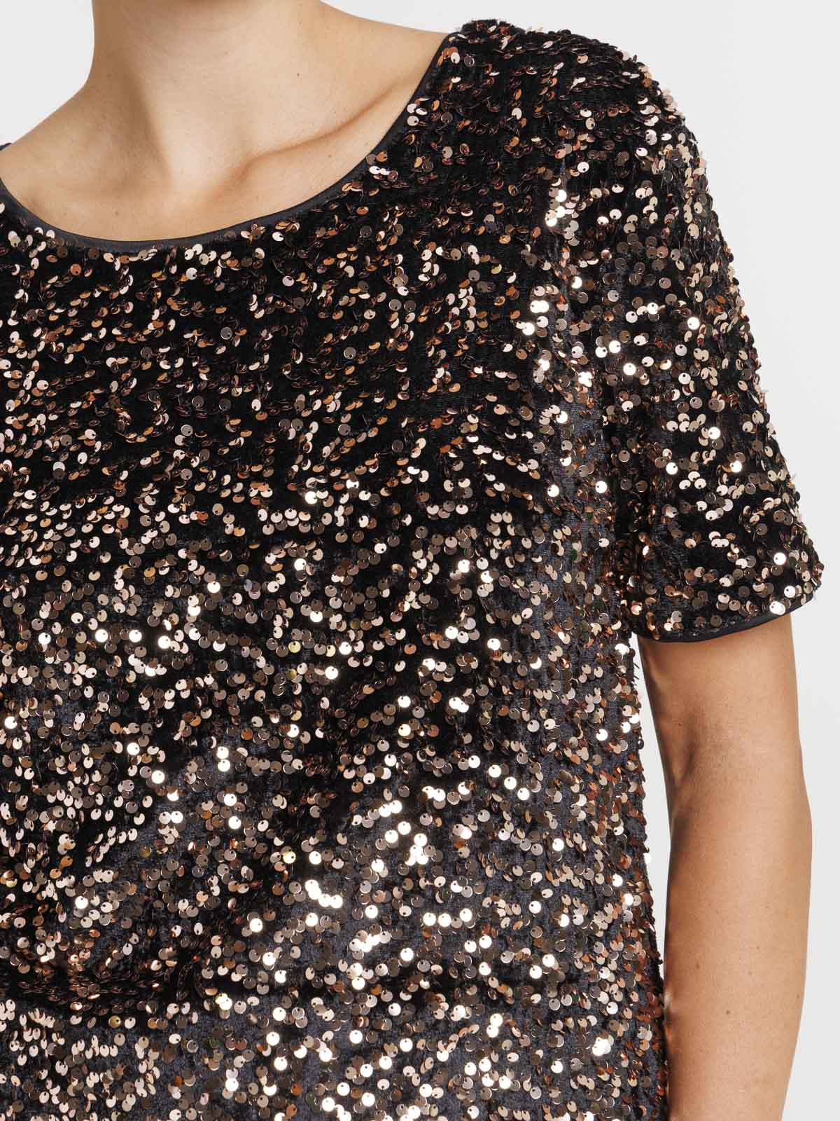Blouse noire sequins femme Blouse noire sequins femme