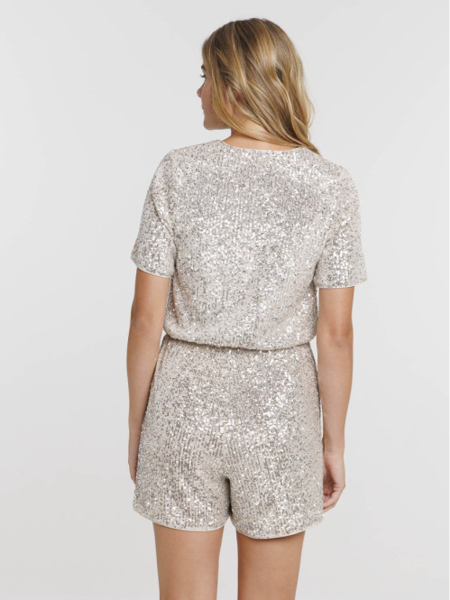 Combishort sequins coloris...