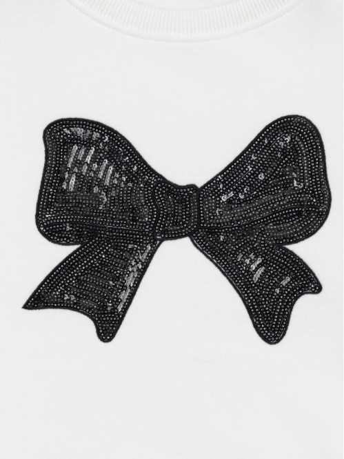 Sweat noeud en sequin fille...