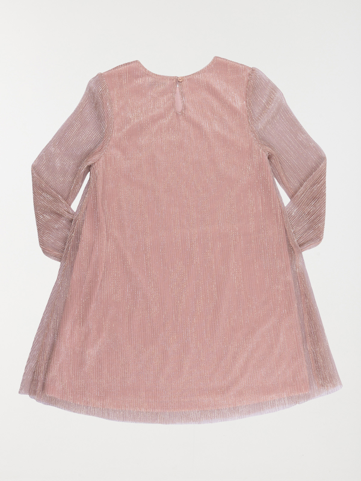 Robe plissée quartz rose fille (3-12A)