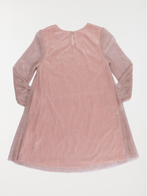 Robe plissée quartz rose...