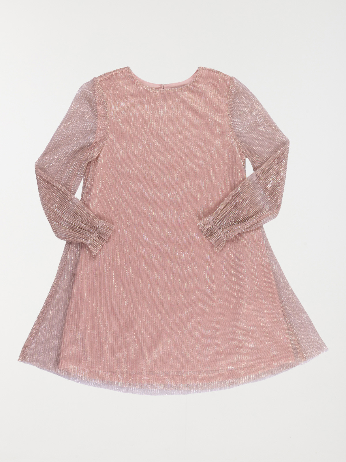 Robe plissée quartz rose fille (3-12A)