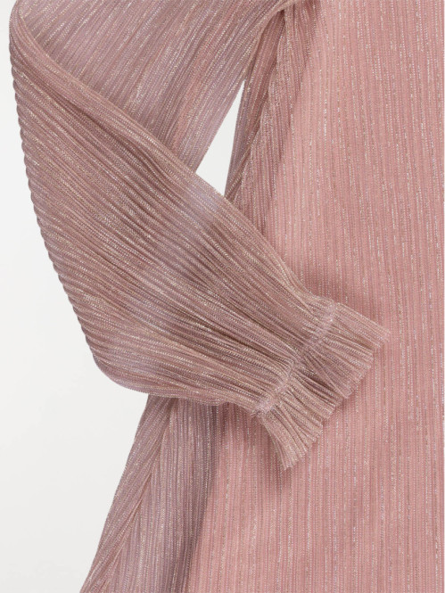 Robe plissée quartz rose...
