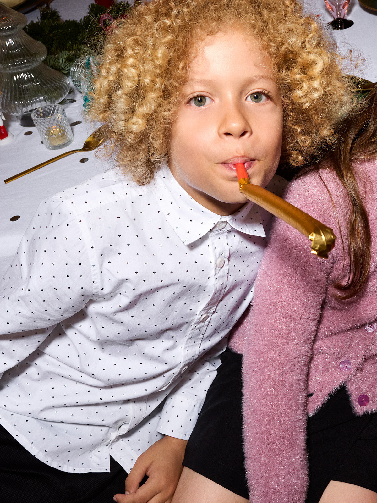 Chemise imprimée blanche garçon (3-12A)