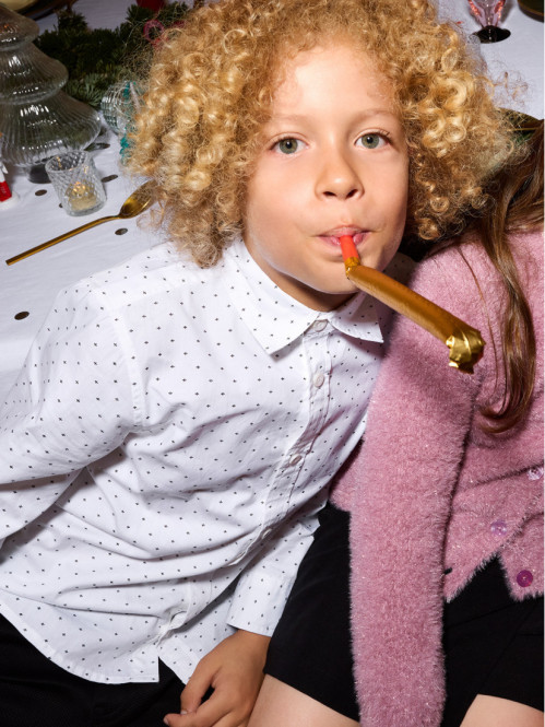 Chemise imprimée blanche...