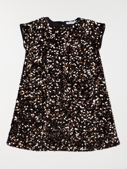Robe noire sequins fille...