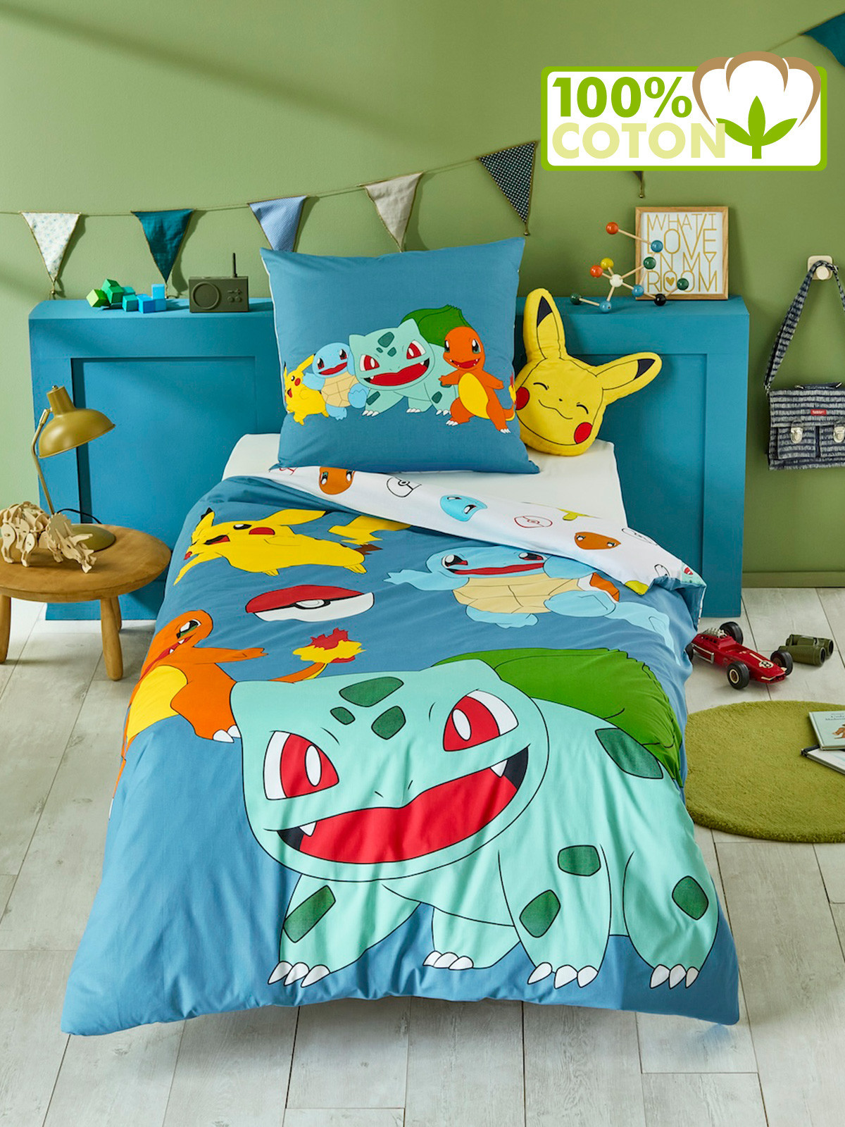 Parure POKEMON 1 personne 140 x 200 cm