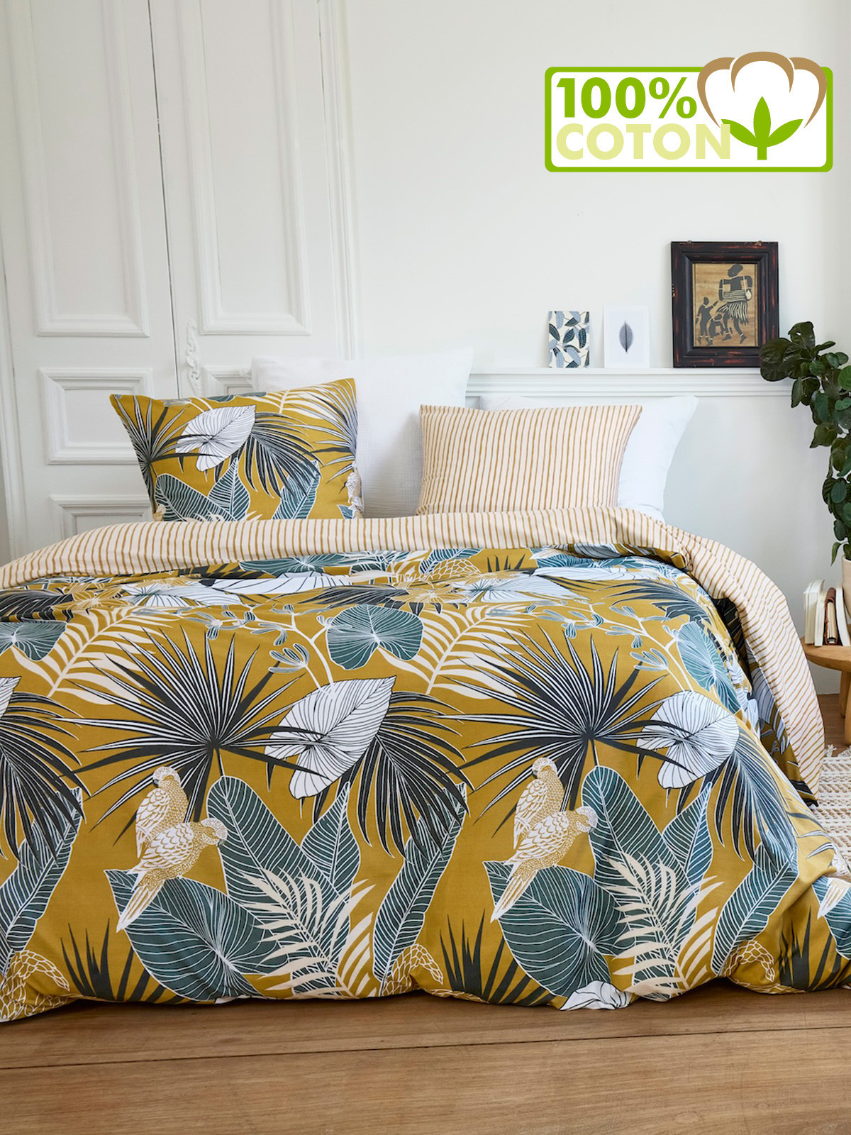 Parure fleurie 2 personnes 240x220 cm Parure fleurie 2 personnes 240x220 cm