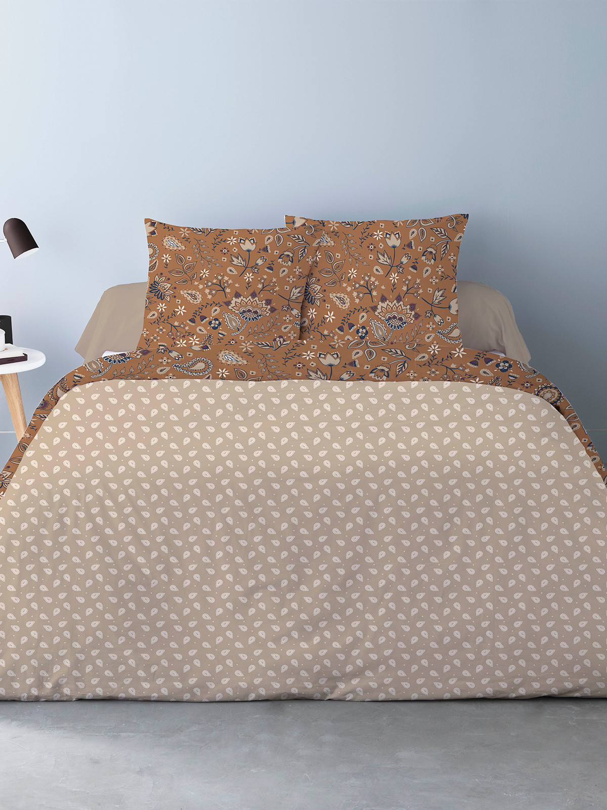 Parure 2 personnes fleurie 240x220 cm