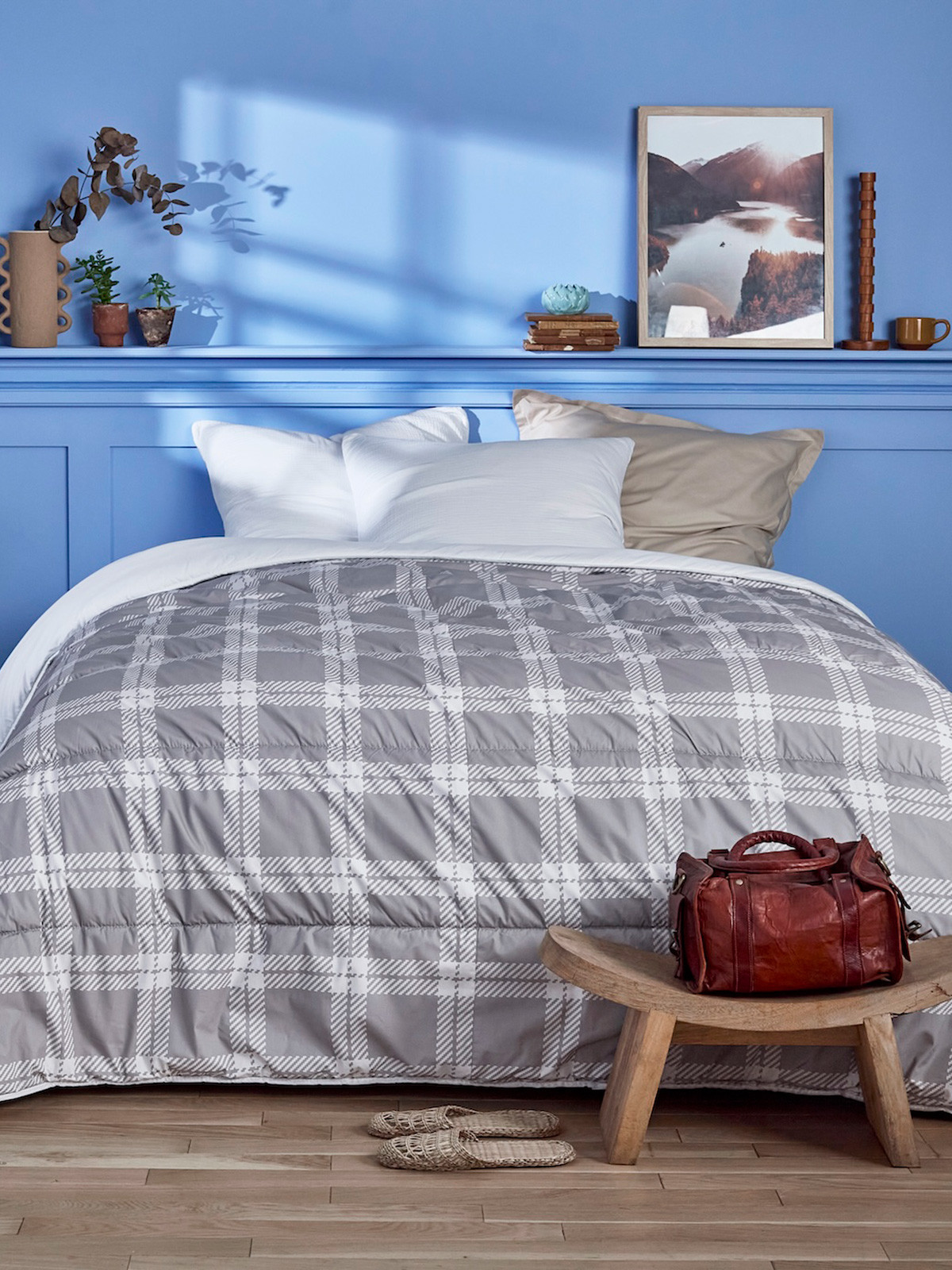 Couette tempéré à carreaux 220x240 cm Couette tempéré à carreaux 220x240 cm