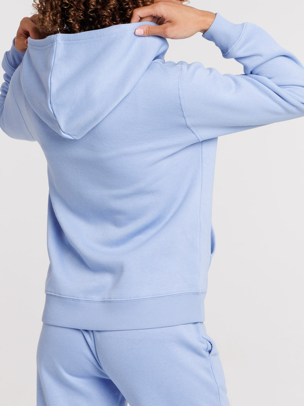 Sweat à capuche zippé basique femme