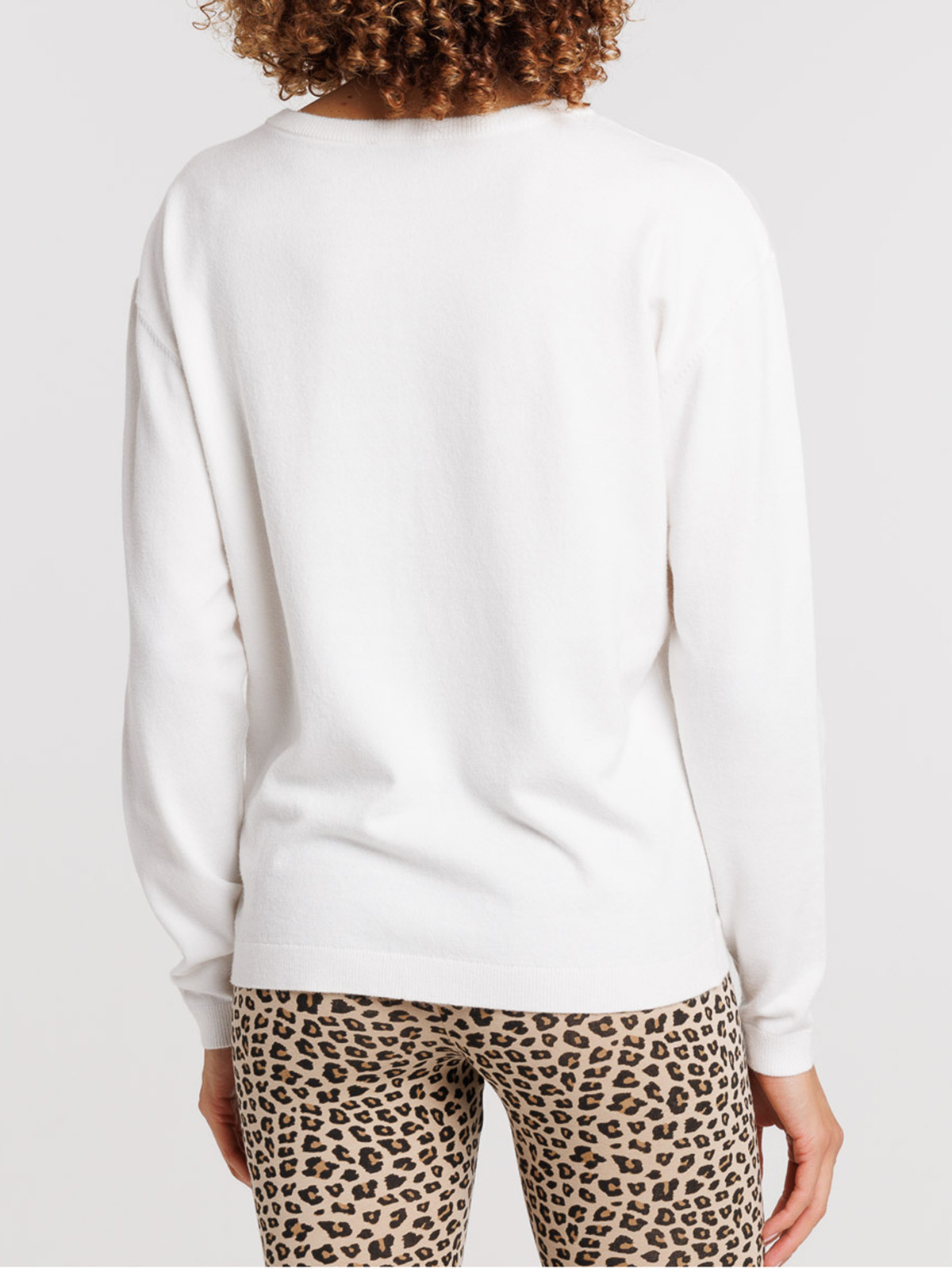 Pull col rond écru femme Pull col rond écru femme