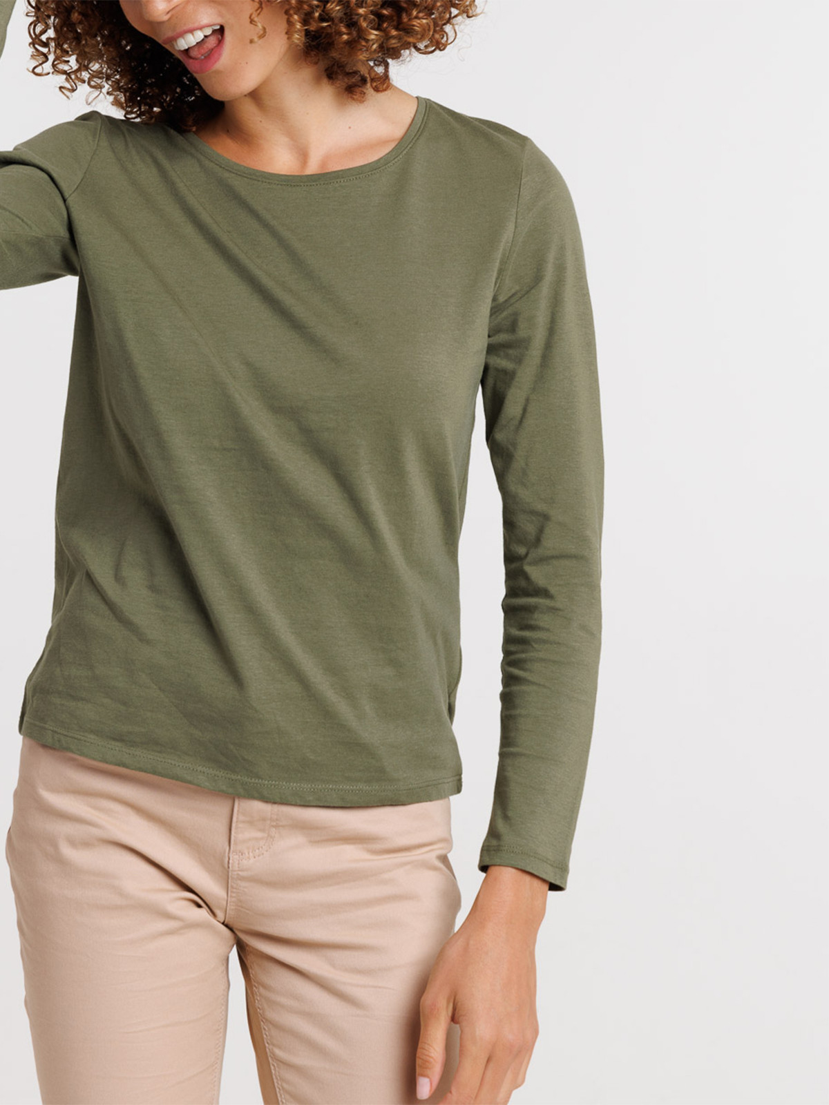 Tee-shirt coloris trèfle femme