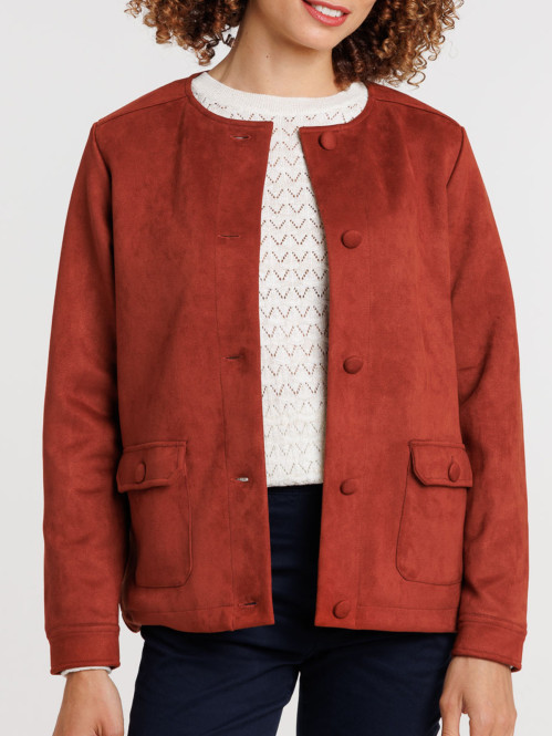 Veste suédine sienne femme Veste suédine sienne femme