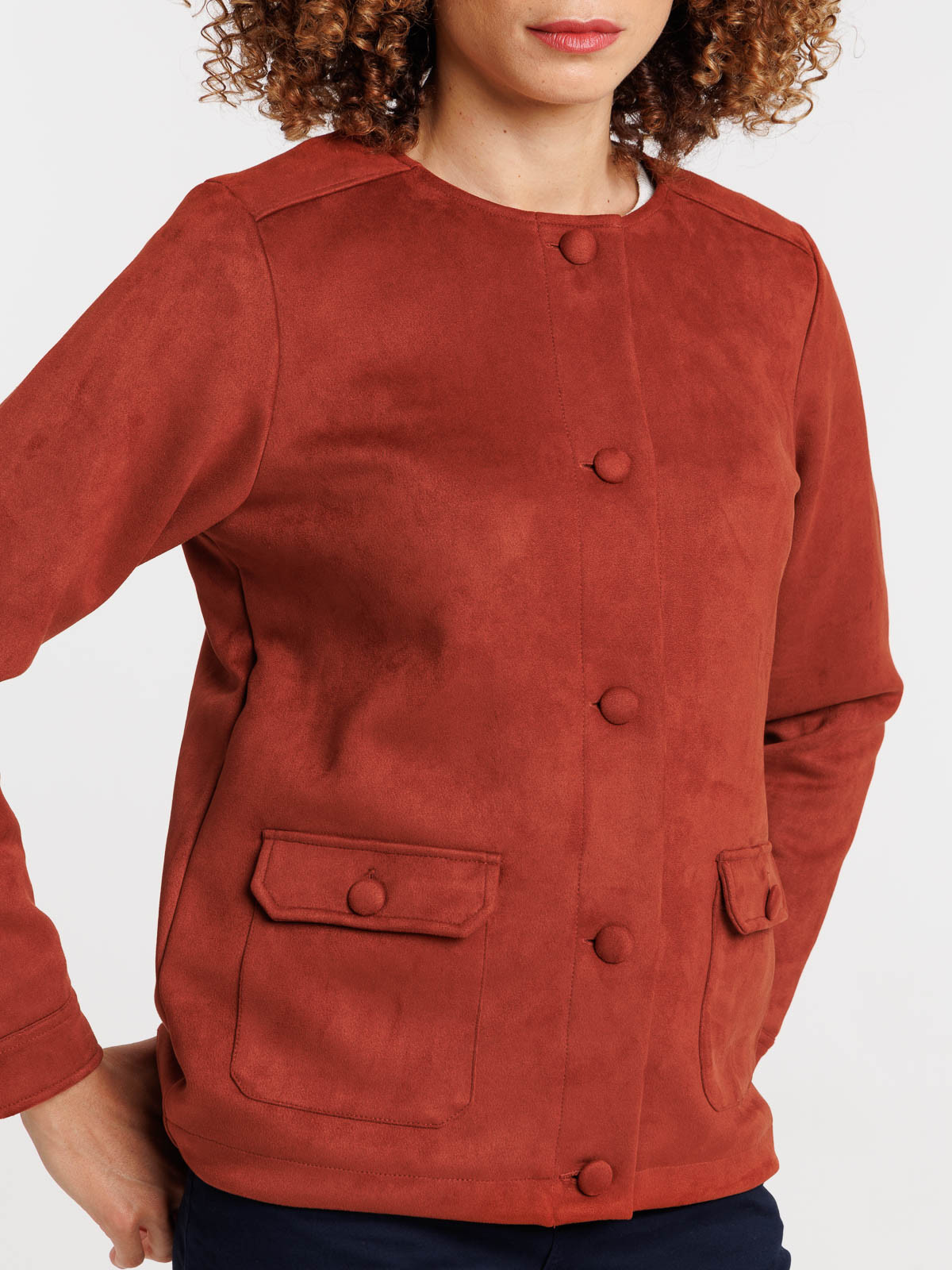 Veste suédine sienne femme Veste suédine sienne femme