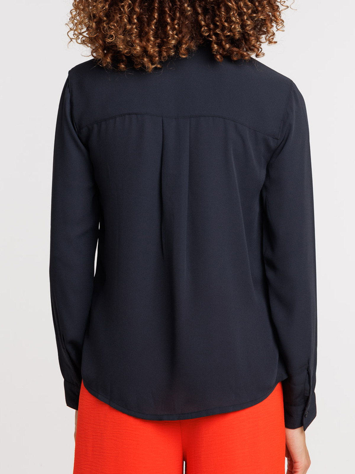 Chemise noire manches longues femme