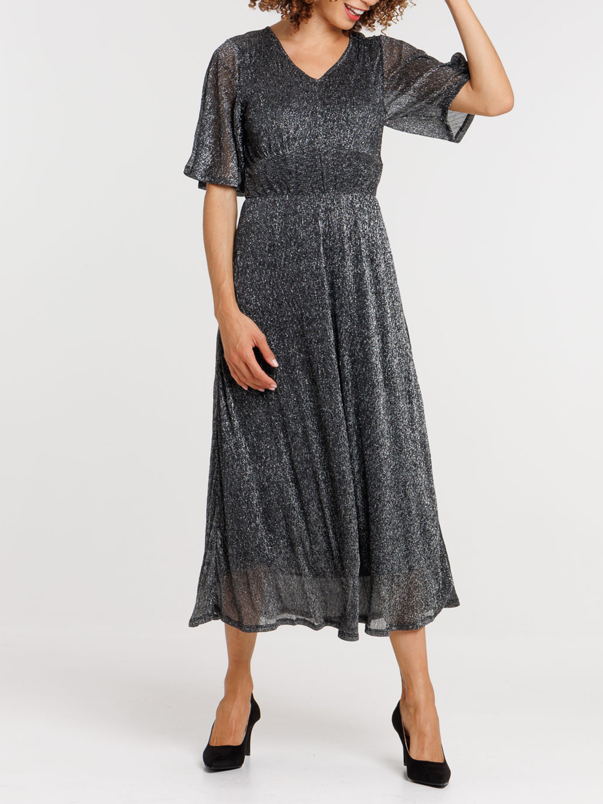 Robe longue noire femme