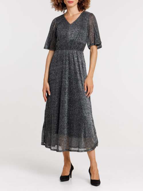 Robe longue noire femme