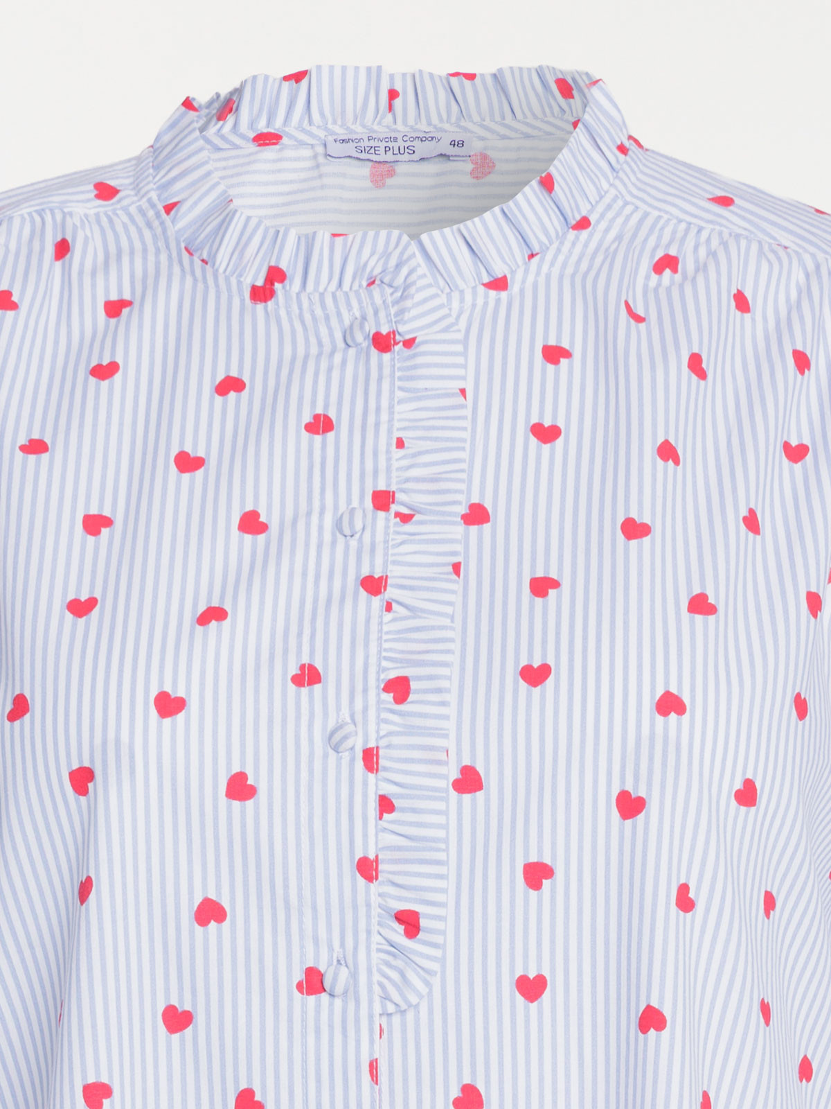 Chemise coeurs grande taille femme