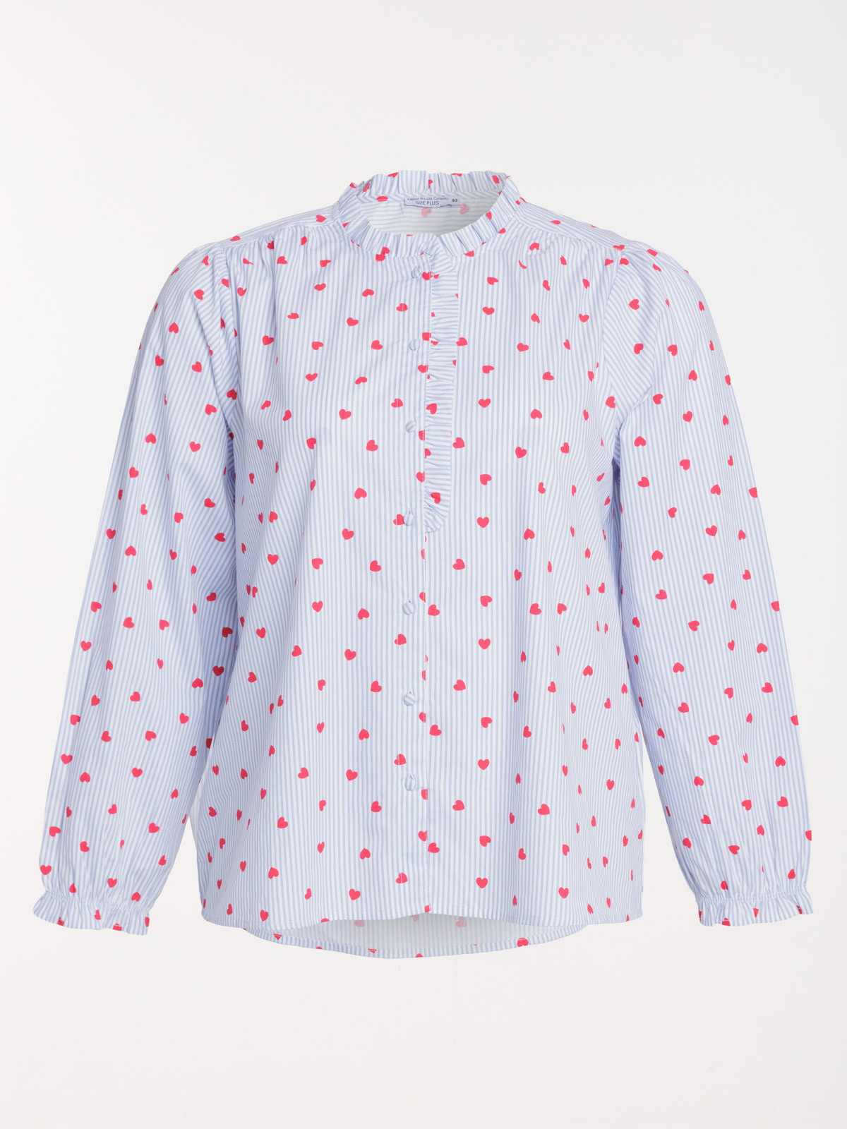Chemise coeurs grande taille femme