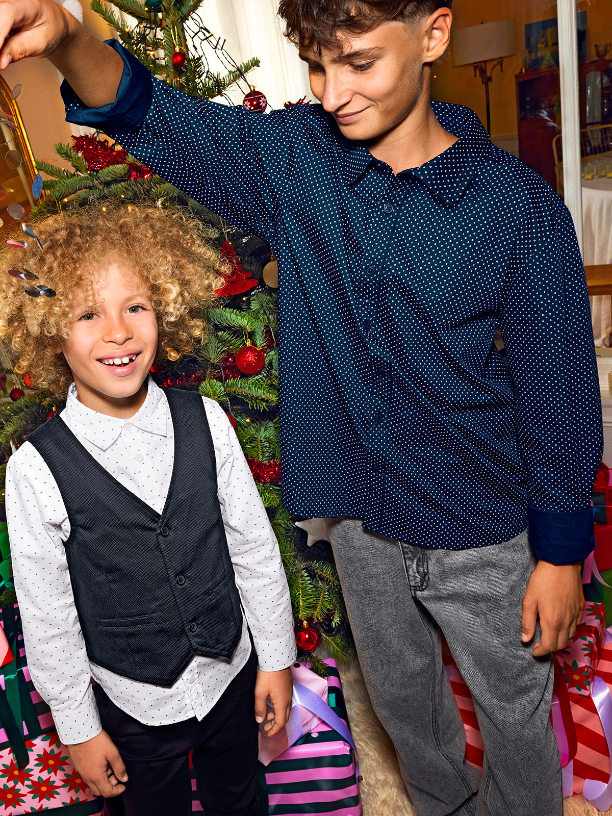 Chemise à pois garçon (XXS-M)