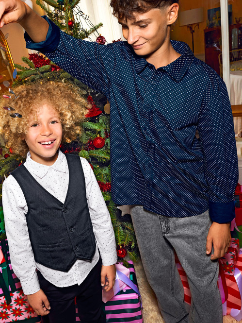 Chemise à pois garçon (XXS-M)