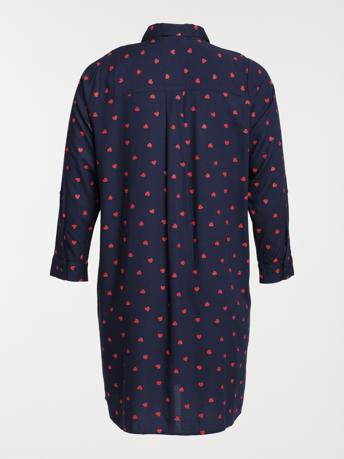 Robe chemise coeur grande taille femme