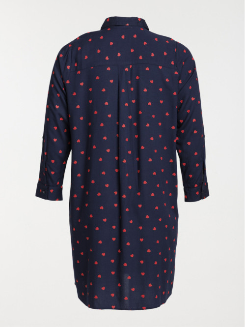 Robe chemise coeur grande...