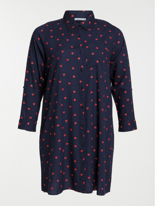 Robe chemise coeur grande...