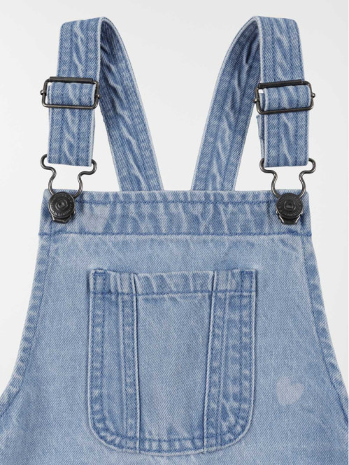 Salopette coeurs fille (3-12A)