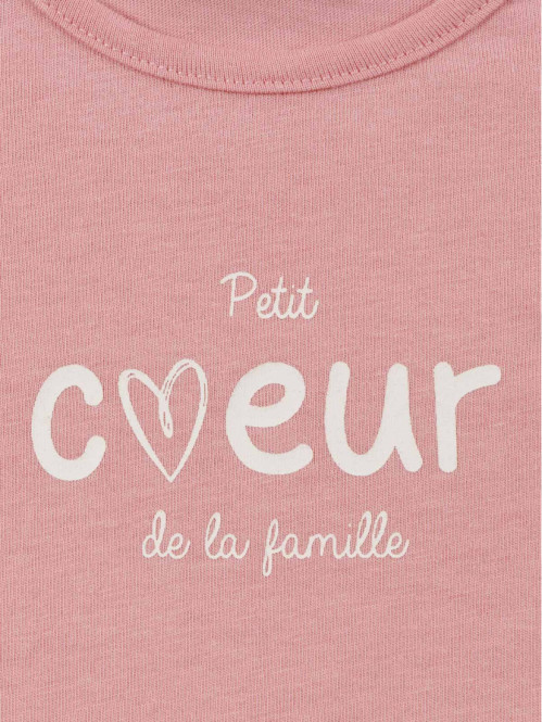 T-shirt petit coeur fille...