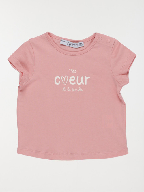 T-shirt petit coeur fille...