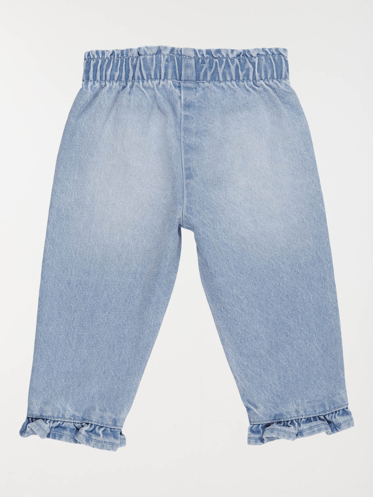 Jean élastiqué volants fille (6-36M)