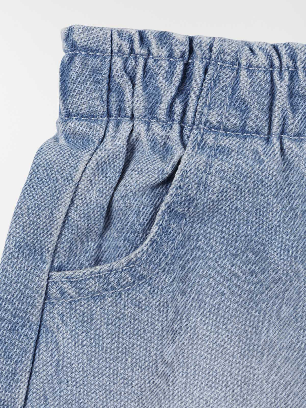 Jean élastiqué volants fille (6-36M)