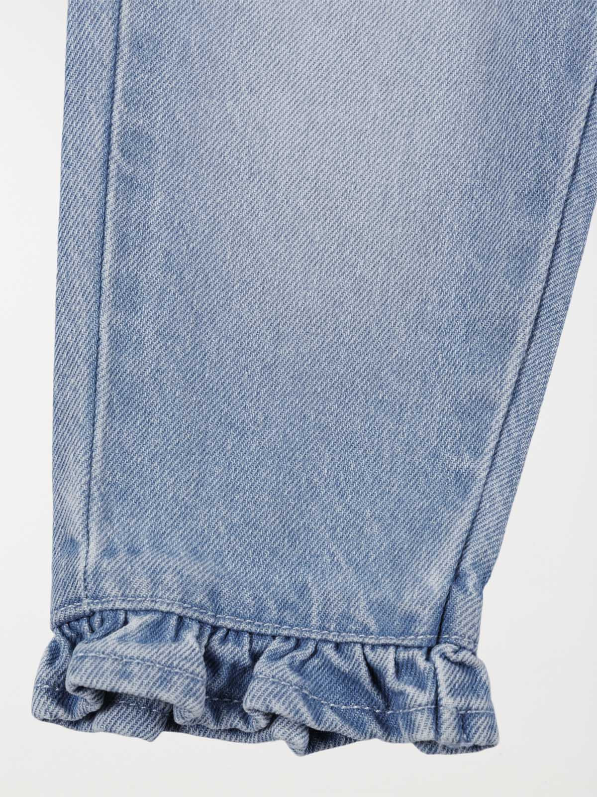 Jean élastiqué volants fille (6-36M)