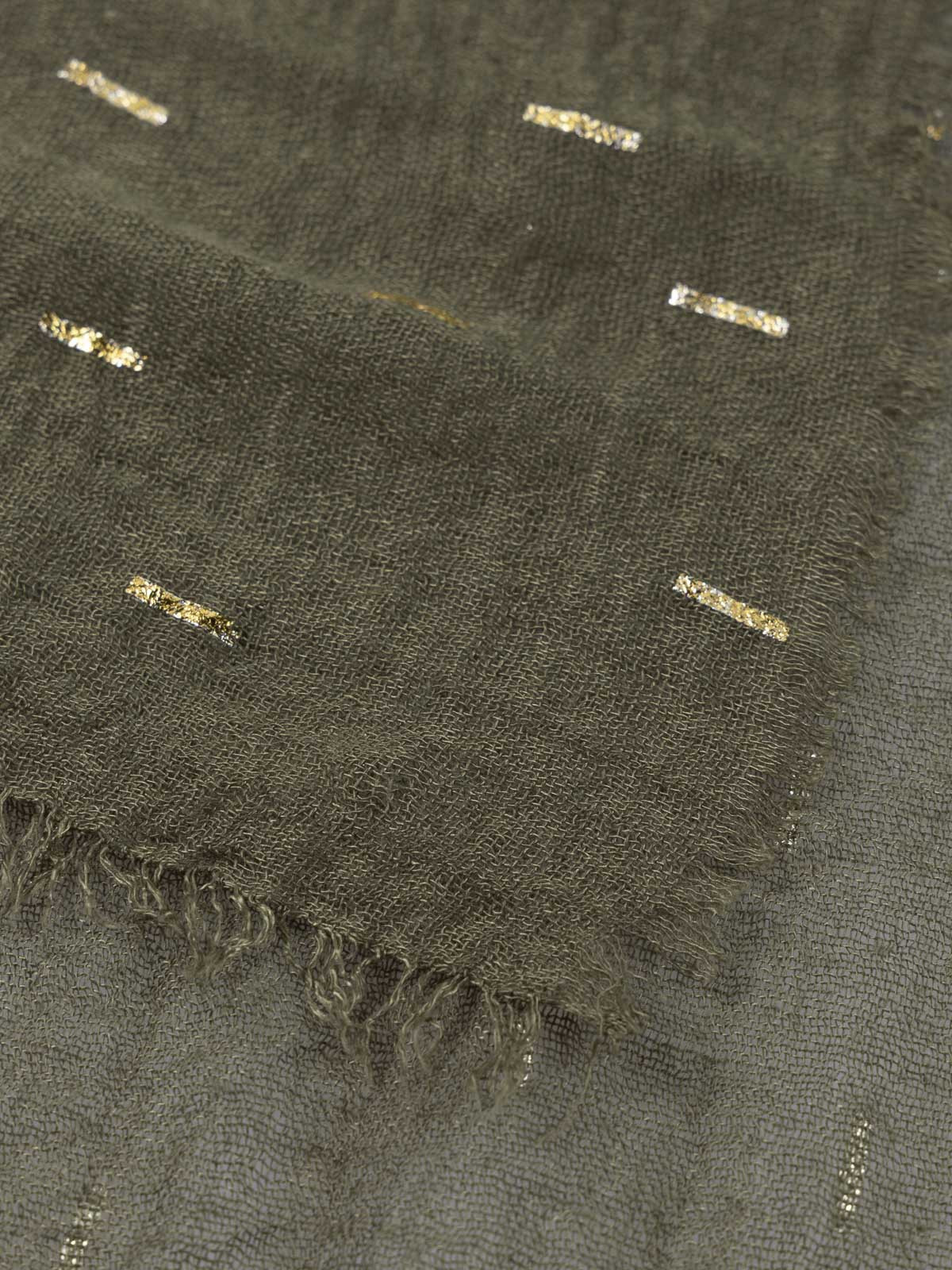 Foulard trèfle motif doré femme