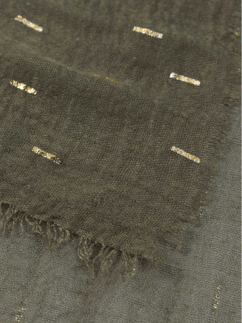 Foulard trèfle motif doré...