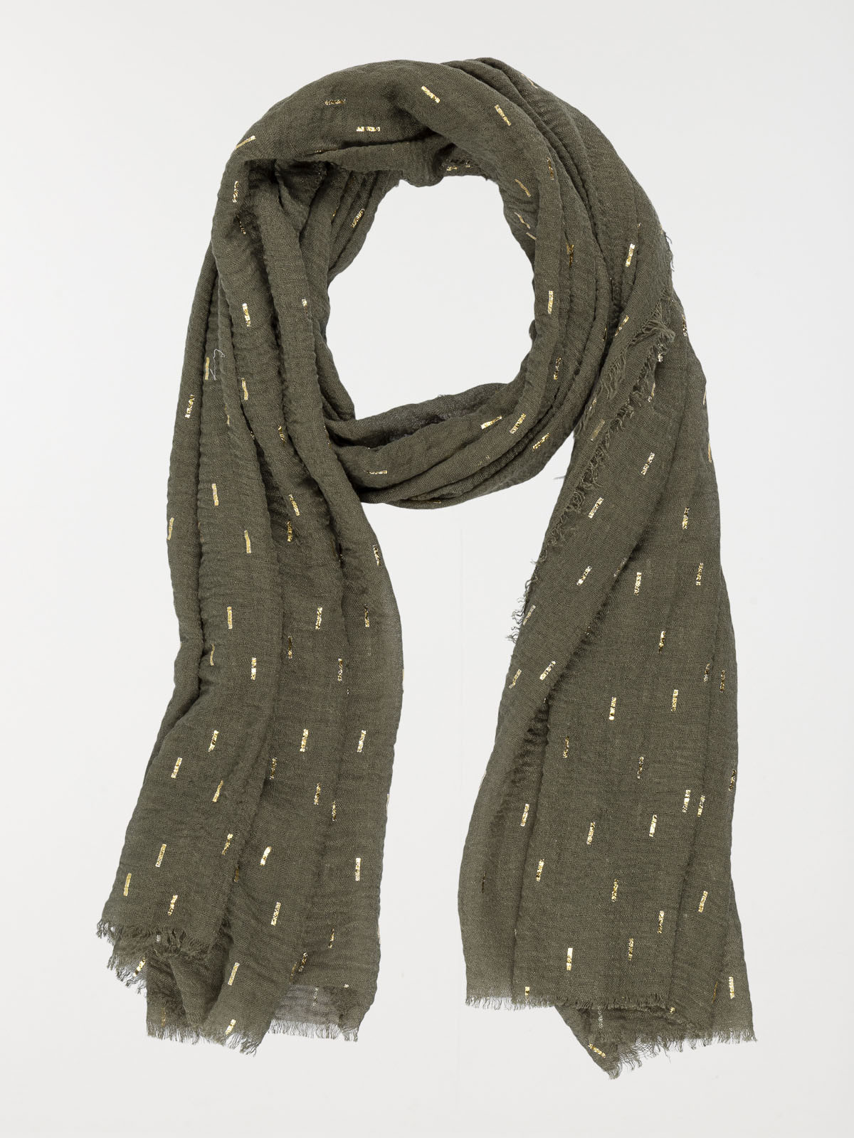 Foulard trèfle motif doré femme