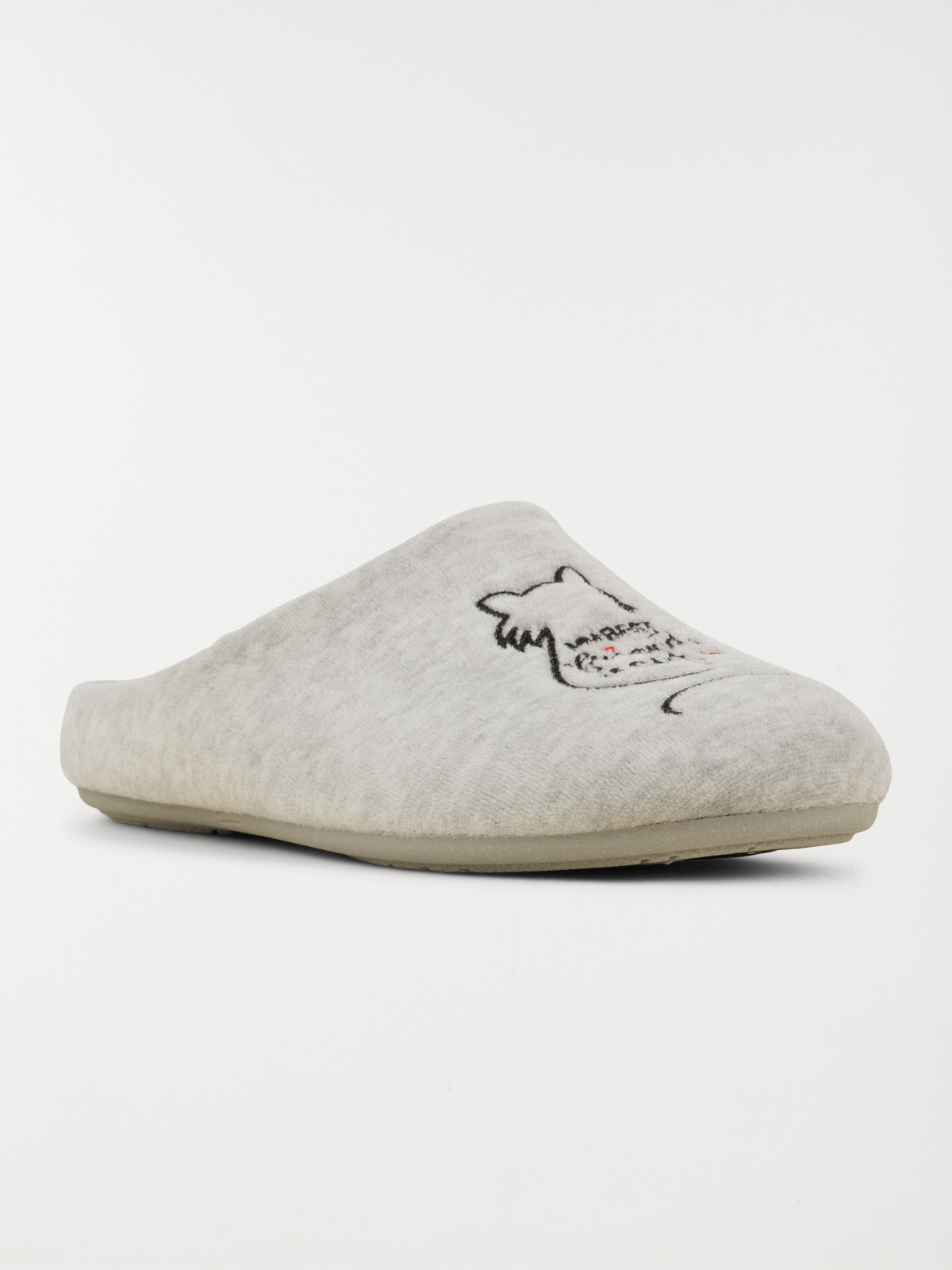 Chaussons chat brodé femme (36-41)