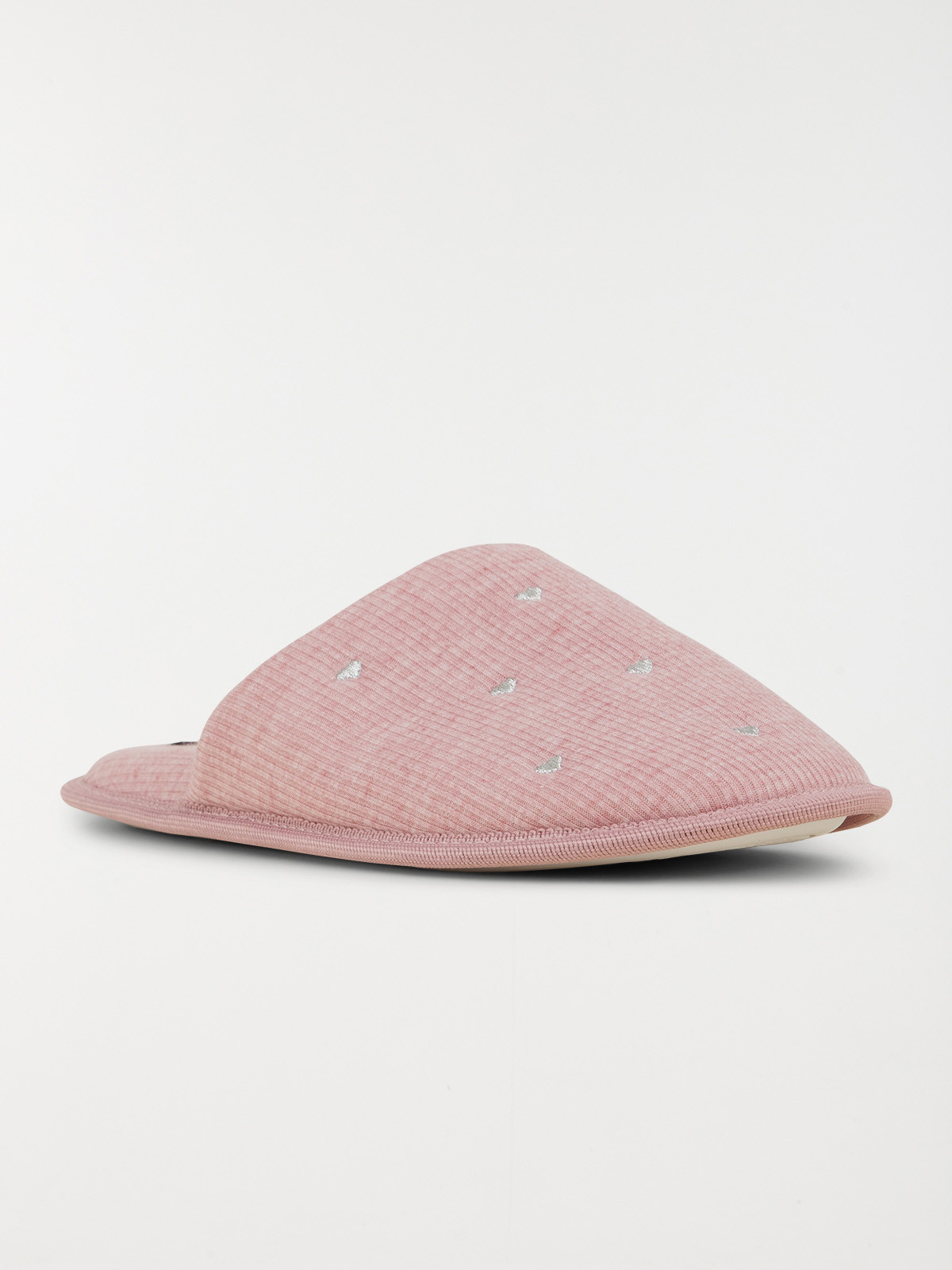 Chaussons femme coeurs brodés (36-41)