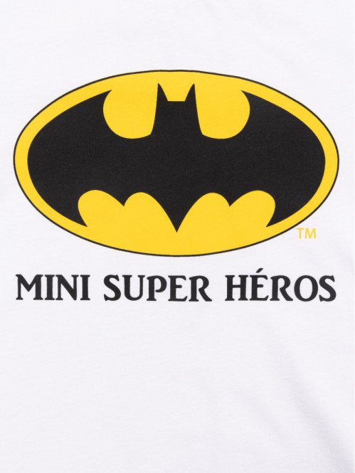 T-shirt mini Batman blanc garçon (3-8A) T-shirt mini Batman blanc garçon (3-8A)
