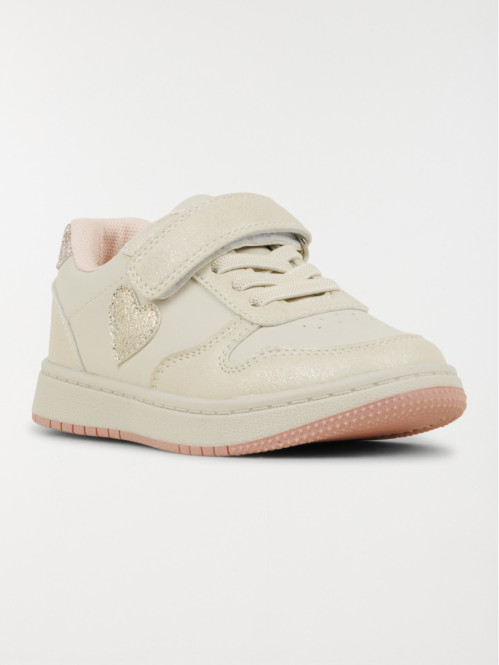 Baskets beiges coeur fille...
