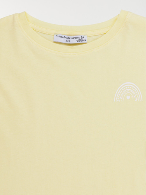 T-shirt arc-en-ciel fille...