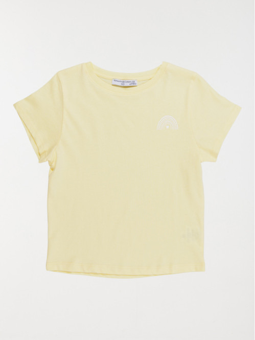 T-shirt arc-en-ciel fille...