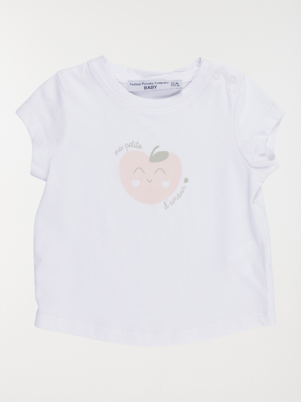 T-shirt pomme d'amour fille (3-36M)