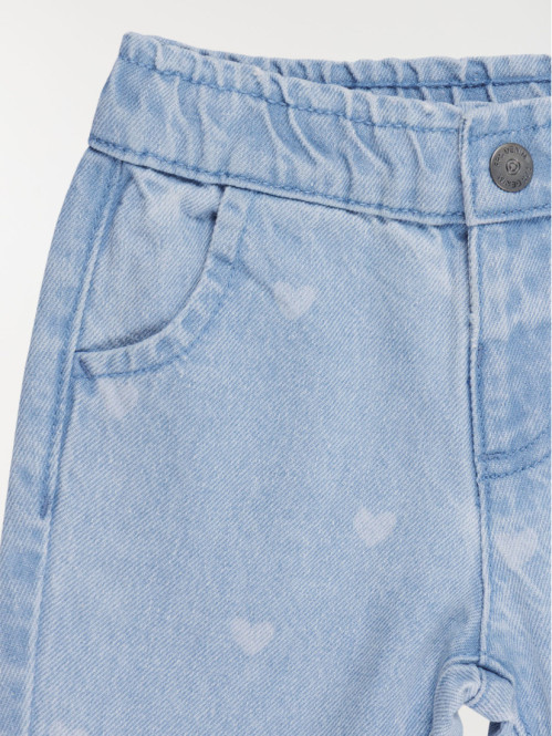 Jean motif coeur fille (6-36M)